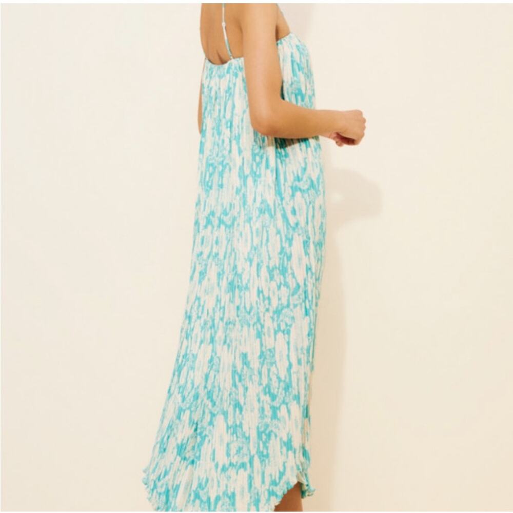 BHLDN Pleated Square Neck Pleated Strappy Maxi Dress - Picture 2 of 7